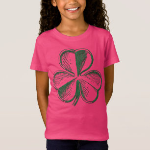 St. Patrick's Day Shamrock Chicas de camiseta rosa