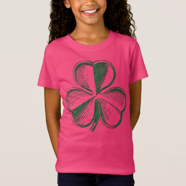 St. Patrick's Day Shamrock Chicas de camiseta rosa (Anverso)
