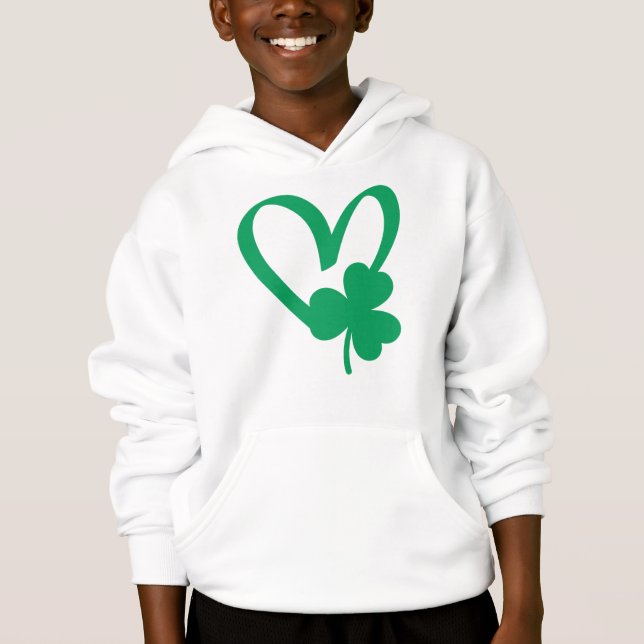 St Patrick's Day Shamrock Heart T-Shirt (Anverso)