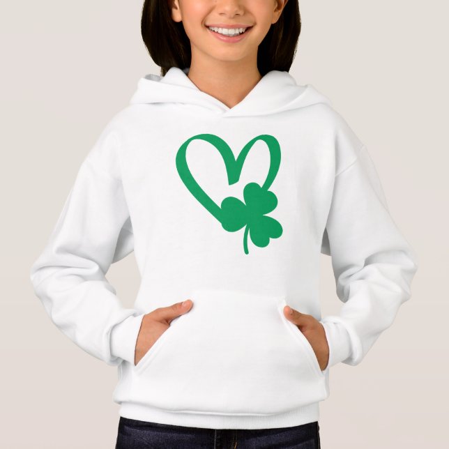 St Patrick's Day Shamrock Heart T-Shirt (Anverso)