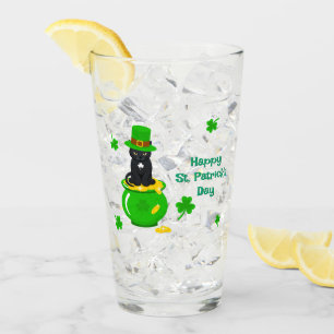 St. Patrick's Day Shamrock Pot of Gold Black Cat