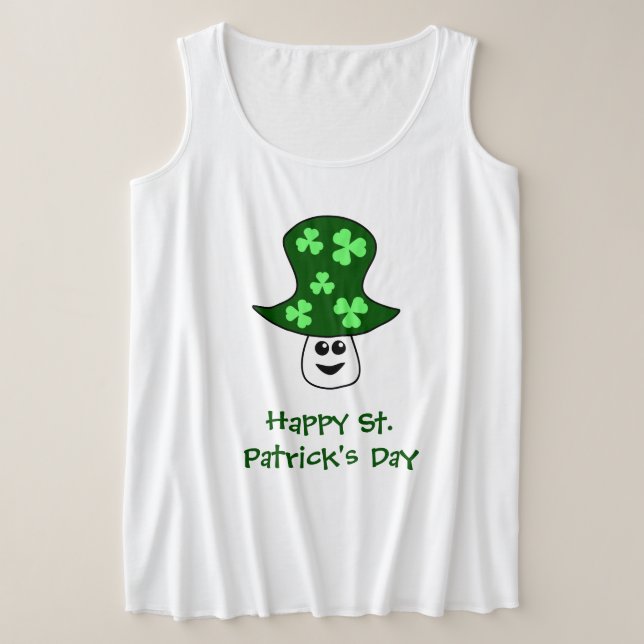St. Patrick's Mushroom Plus T-Shirt tamaño (Anverso del diseño)