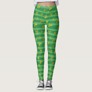 st patricks shamrock dorado leggings