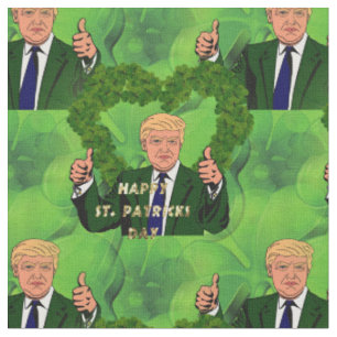 st patrics día donald trump tela