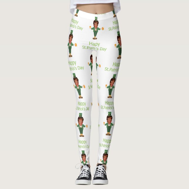 st patrics trump leprechaun leggings (Anverso)