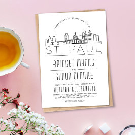St. Paul Boda | Invitación estilizada a la línea a