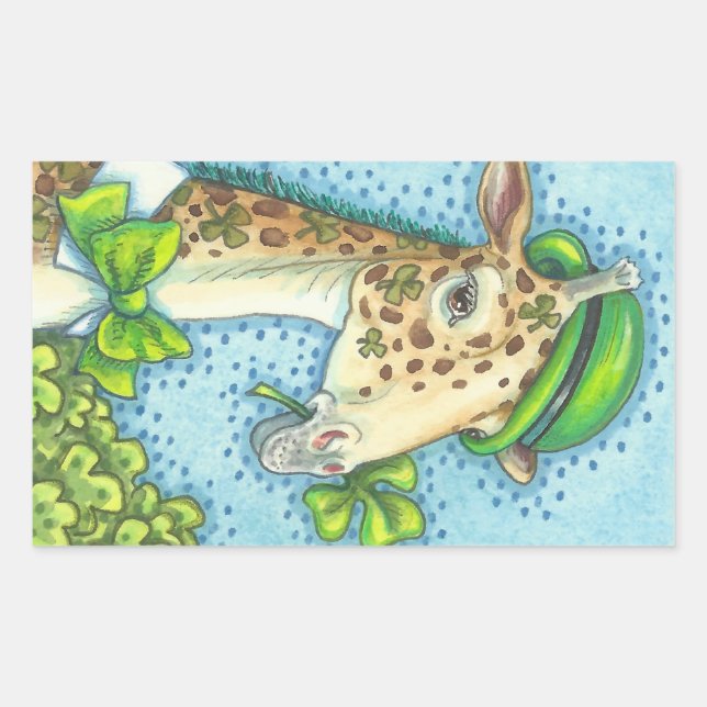 ST. PEGATINAS DE GIRAFFE EN EL DÍA DE PATRICK *Hoj (Anverso)