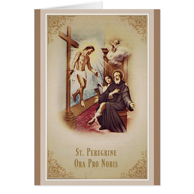 St. Santo patrón del peregrino de la cruz de Jesús (Frente)
