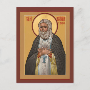 St. Seraphim de la tarjeta del rezo de Sarov