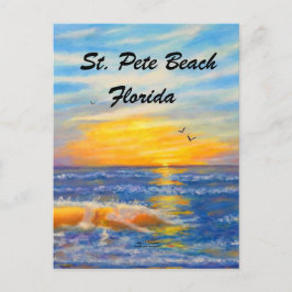 ST. TARJETA POSTAL DE OLAS DE OCÉANO PETE BEACH