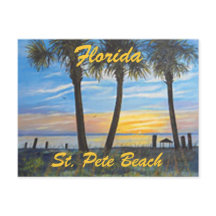 "ST. TARJETA POSTAL PETE BEACH FLORIDA PALMS"