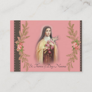St. Teresa 5 tarjetas del rezo de la novena del