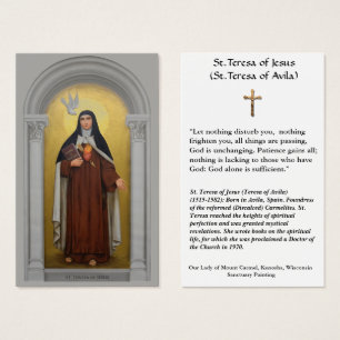St Teresa de Ávila Teresa de la tarjeta santa de