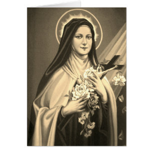 St. Teresa del niño Jesús poca sepia de la flor