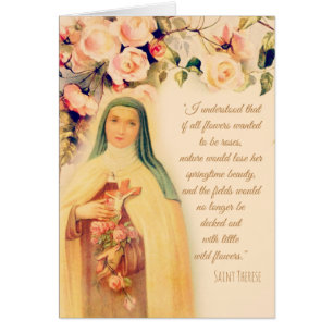 St. Teresa del personalizable floral de Lisieux