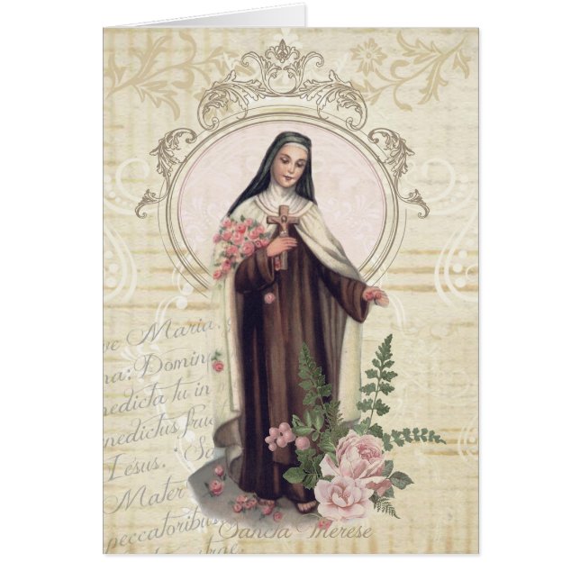 St. Teresa del vintage de los rosas de Lisieux (Frente)