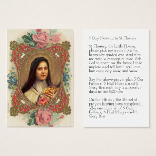 St. Teresa del vintage la pequeños novena/rosas d