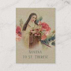 St. Teresa las pequeñas tarjetas de la novena de