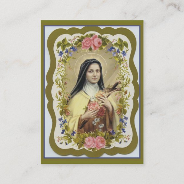 St. Teresa las tarjetas santas de la pequeña (Anverso)