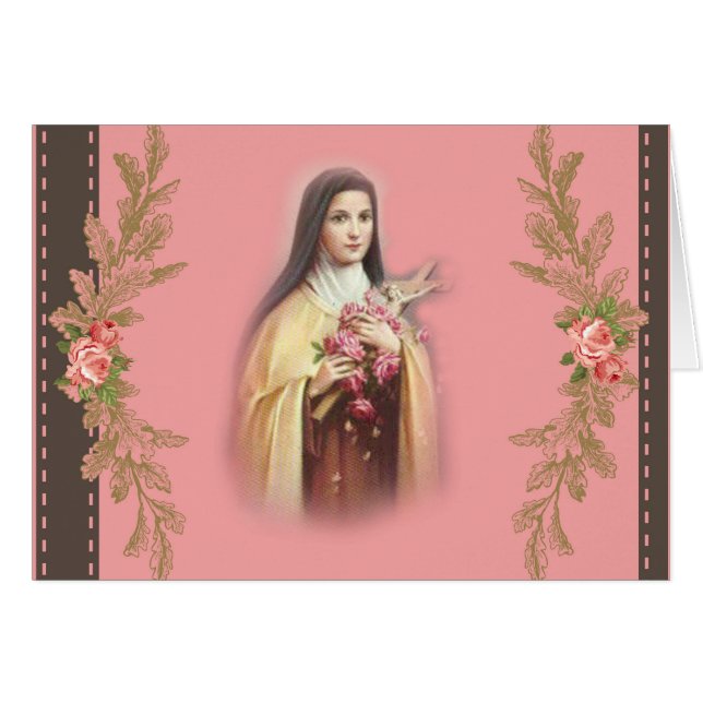 St. Teresa los pequeños rosas del rosa de la flor (Anverso (Horizontal))