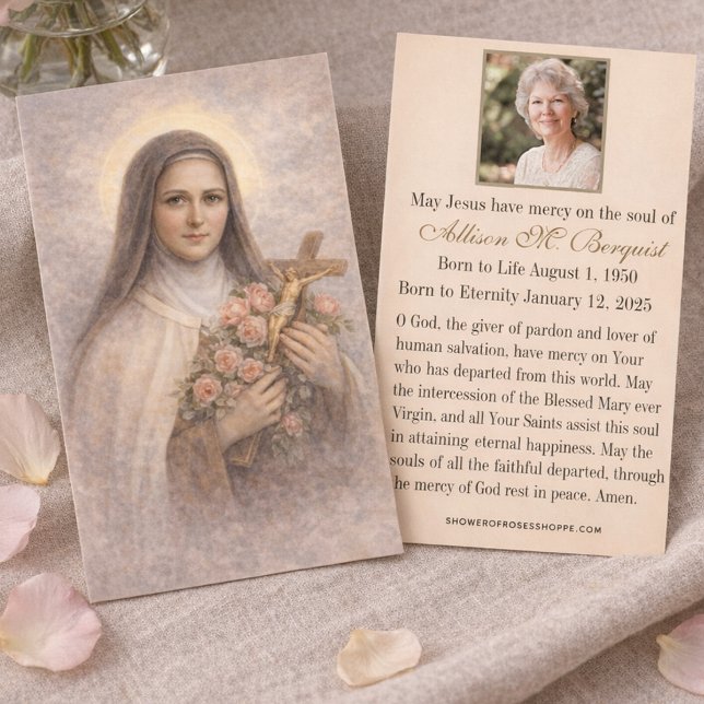 St. Therese Catholic Funeral Memorial Holy Card - (Subido por el creador)