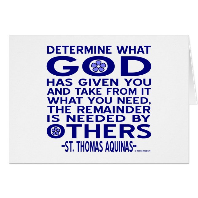 St. Thomas Aquinas Quote (Anverso (Horizontal))