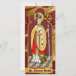St. Thomas Becket con espada (M 033; coloreado)