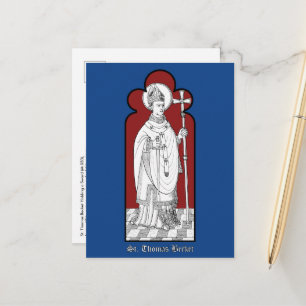 St. Thomas Becket con una postal de espadas (M 033