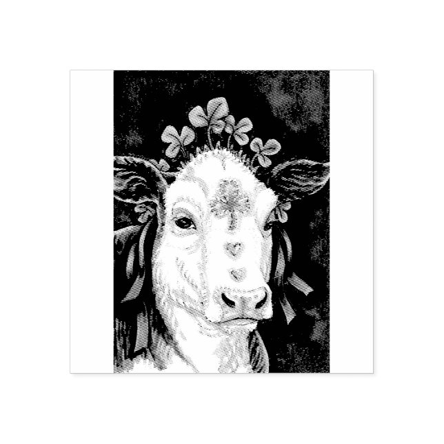 ST. VACA IRLANDESA EN EL DÍA DE PATRICK, SELLO DE  (Impresión)