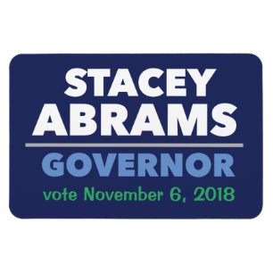 Stacey Abrams imán de coches del gobernador con f