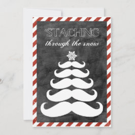 'Staching a través de la nieve, tarjeta de Navidad