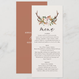 stag rust terracota menú boda elegante floral