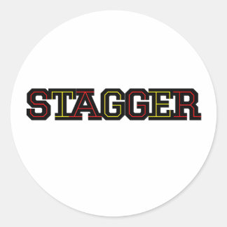 Stagger White Pegatinas