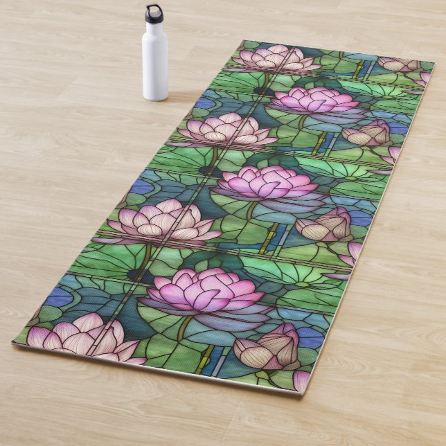 Stainass Glass Lotus Yoga Mat (In situ)