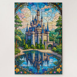 Stained Glass Castle Jigsaw Puzzle