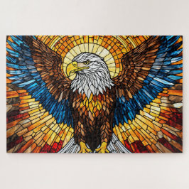Stained Glass Eagle Jigsaw Puzzle