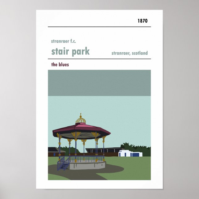 Stair Park, Stranraer. Impresión de estadio (Frente)