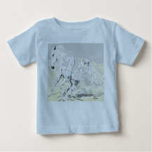Stallion blanco de camiseta del bebé