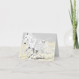 Stallion blanco de tarjeta de nota en movimiento