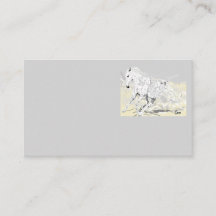 Stallion blanco de tarjeta de visita en movimiento