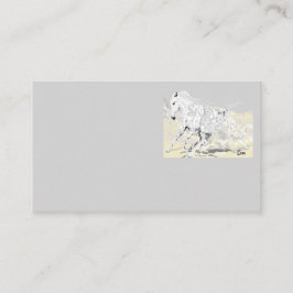 Stallion blanco de tarjeta de visita en movimiento