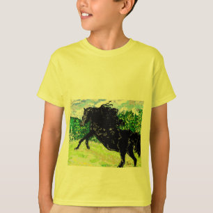 Stallion negro de niño camiseta