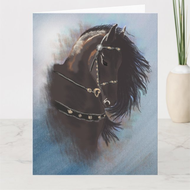 Stallion Portrait - Tarjeta de saludo (Anverso)
