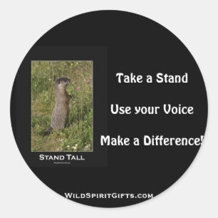 Stand Tall Marmot Pegatina