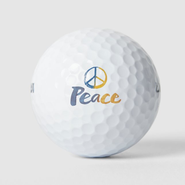 Stand with Ukraine - Bolas de golf de Rótulo símbo (Anverso)