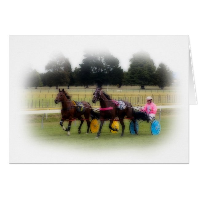 Standardbreds en la pista (Anverso (Horizontal))