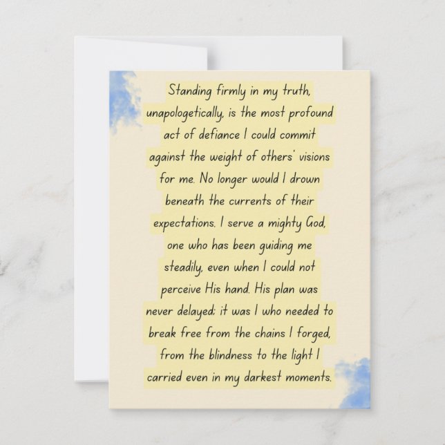 Standing Firm in Truth (Anverso)