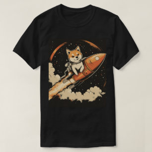 Stanley Shiba Inu en una camiseta con cohetes