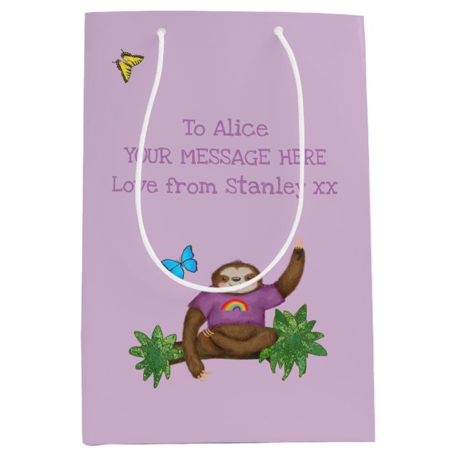 Stanley Sloth bolsa de regalo personalizada de púr (Anverso)