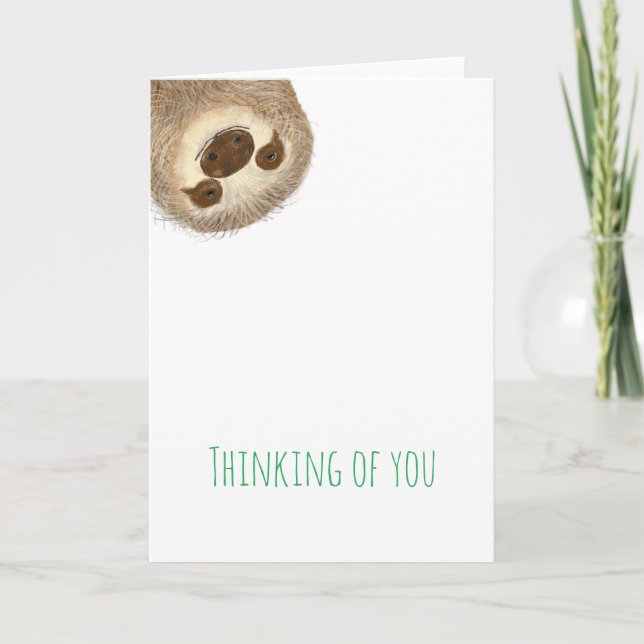 Stanley Sloth pensando en tu tarjeta (Anverso)